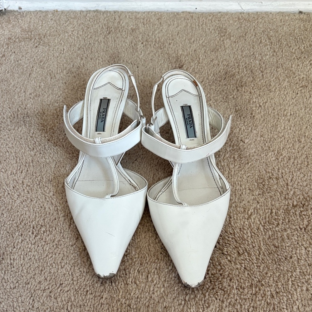 Prada White Women's Heels